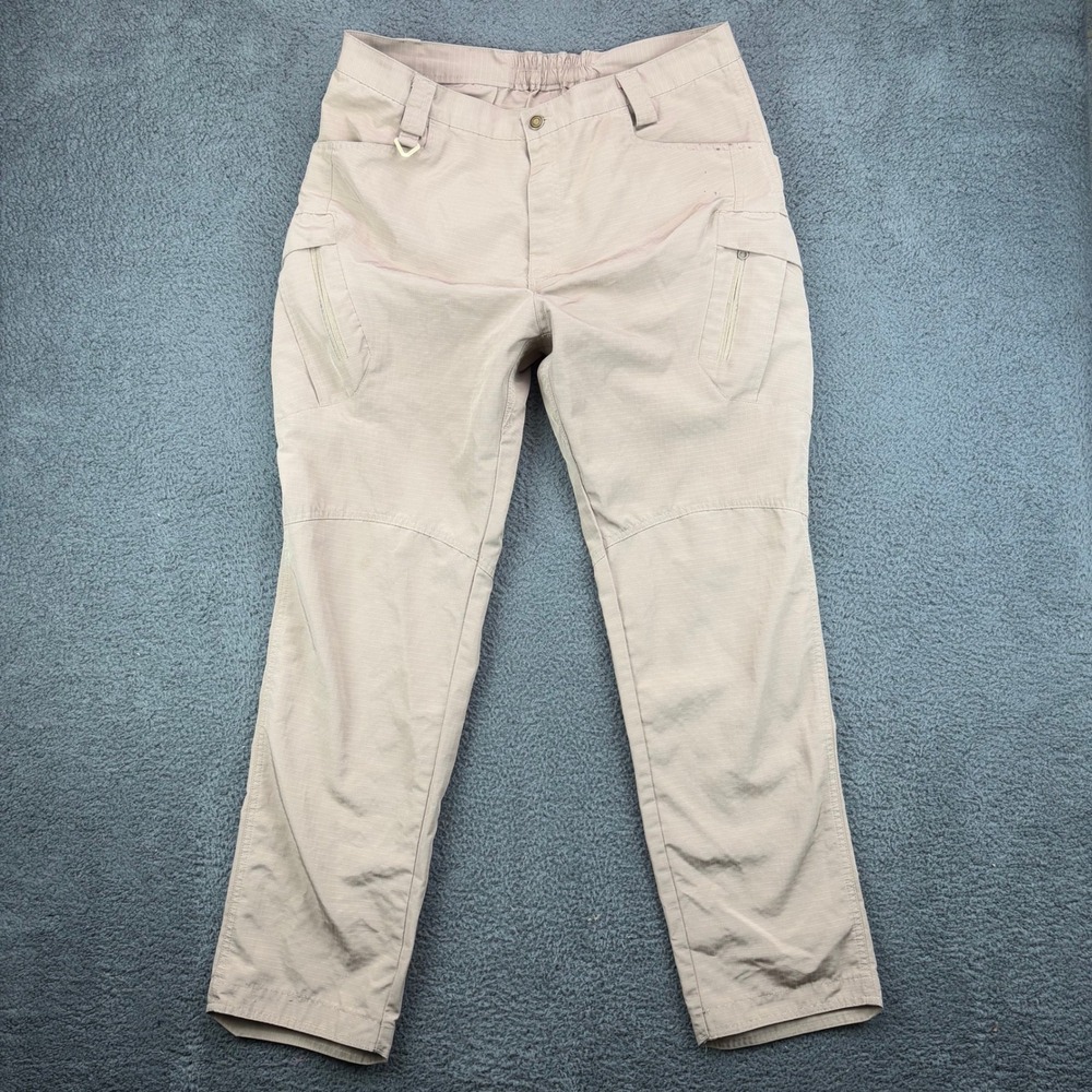 Mens Tan Ripstop‎ Tactical Cargo Pants XXL Khaki Outdoor Utility Work Trousers